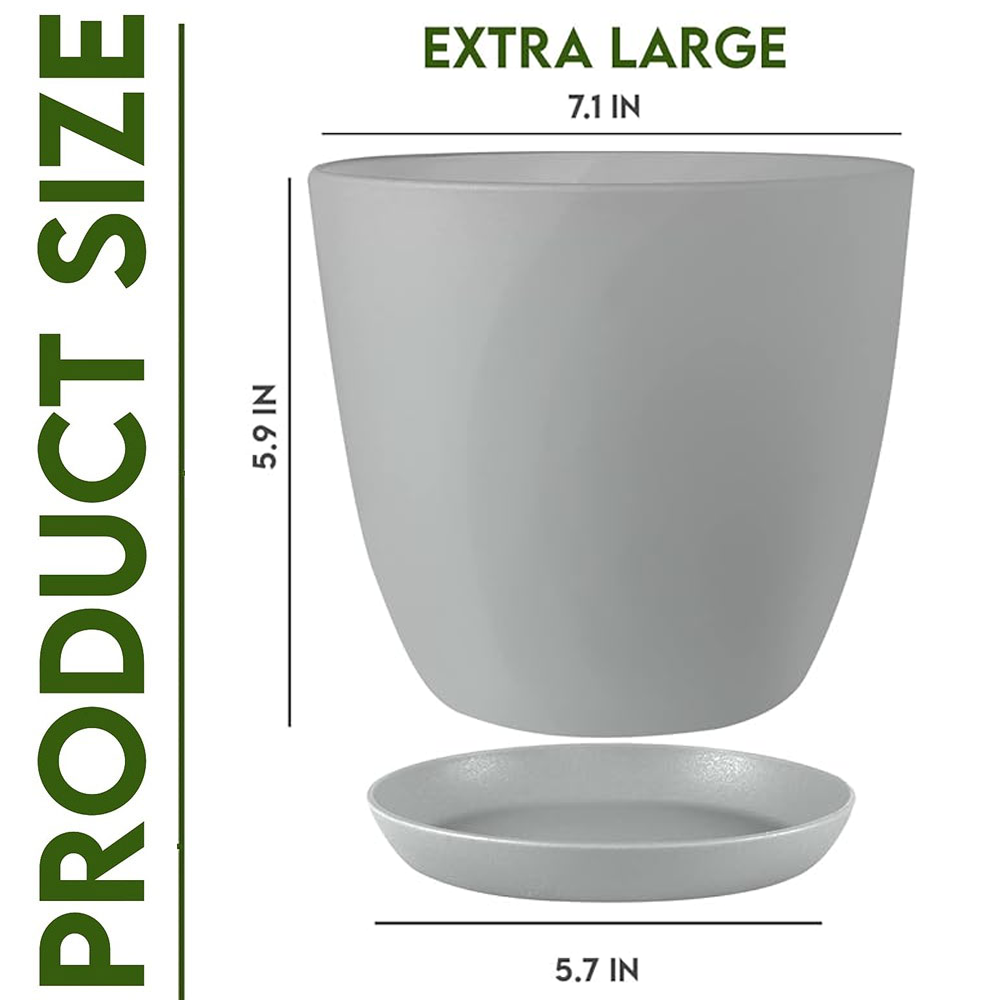 Fast Forward Extra Large Plant Pots Multi Colors with Drainage, Perfect for Indoor Planters Fast Forward