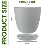 Fast Forward Extra Large Plant Pots Multi Colors with Drainage, Perfect for Indoor Planters Fast Forward