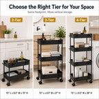 Rolling Utility Storage Organizer Cart | 2, 3 & 4 Tier