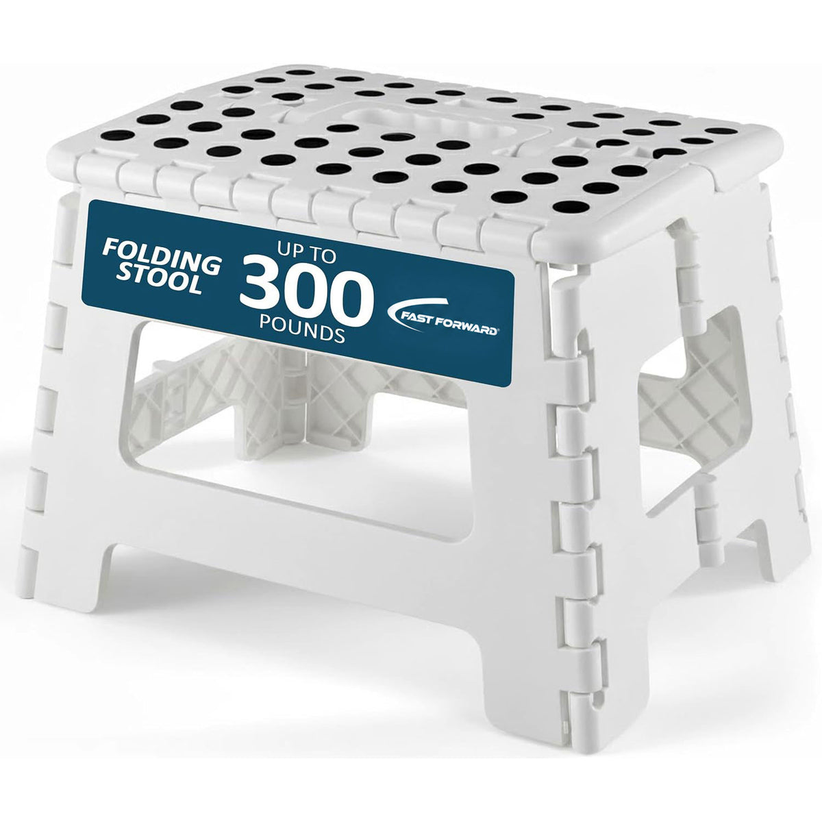 Foldable Step Stool for Kids & Home, Lightweight 11-Inch Wide Plastic Stool with 136kg Capacity for Bathroom Kitchen Use