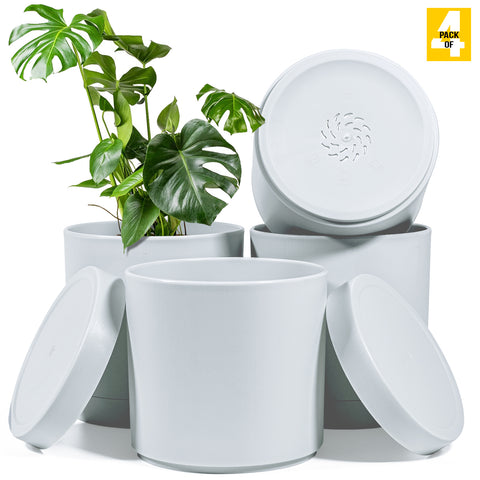 Planter Pots with Drainage - Stylish, Durable, and Seamless Saucers for Healthy Plants