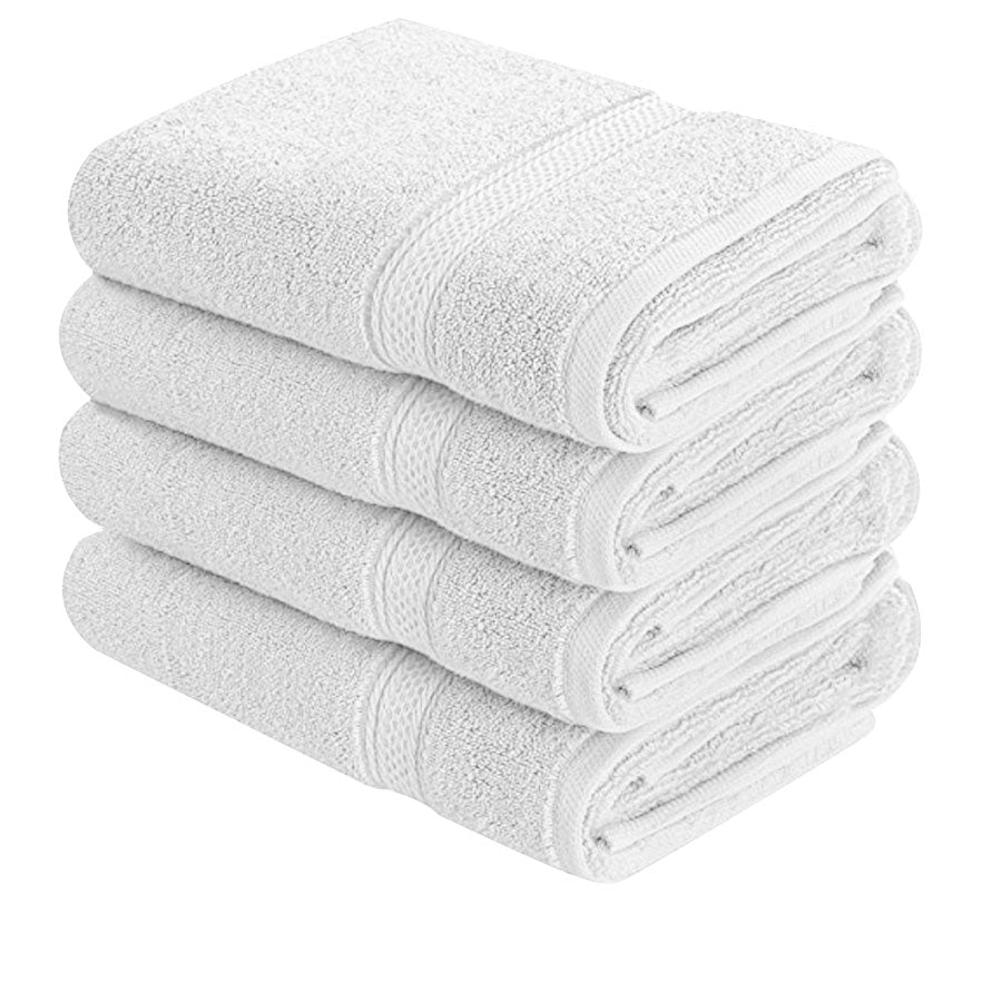 Premium Hand Towels Set, 16 by 28 inches, 100% Ring Spun Cotton, Ultra Soft and Highly Absorbent 600GSM Towels 16 X 28 inches Pack of 4