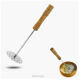 Wooden Handle Stainless Steel Potato Masher for Fruit &amp; Vegetables Fast Forward
