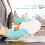 Magic Dishwashing Gloves, Reusable Silicone Dish Gloves with Sponge Scrubbers 1 Pair, 2 Gloves Multicolor Fast Forward