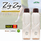 Safari ZIG ZAG Water Bottle Bottle Big Mouth Screw Cap Top Bottle for Outdoor Traveling Partner BPA FREE Safari Bottles