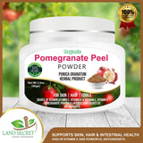 Pomegranate Peel Rich in anti-oxidants and Vitamin C | Skin and Hair Mask  Powder | Promotes Youthful Skin Land Secret