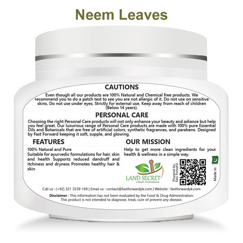 Neem Leaf Powder Natural Extract from Green Neem Leaves for Skin, 100 gm Land Secret