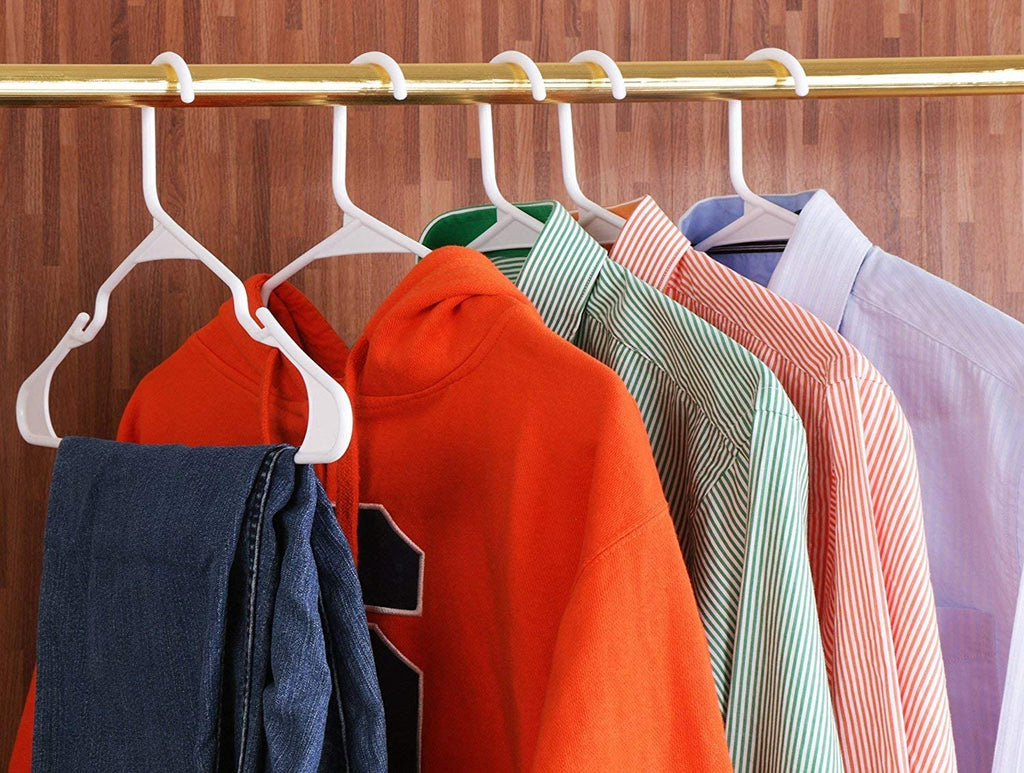 Plastic Hangers for Clothes Space Saving Notched Hangers Pack of 10 Fast Forward