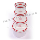Round Seal Food Container Bowls 4 In1 For Food Storage Pack Of 4 Fast Forward