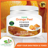 Orange Peel Herbs Powder for Glowing Face & Removing Pimples & Wrinkles Orange Peel 100 gm. Land Secret