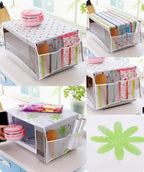 Microwave Oven Cover Kitchen Oil Dust Waterproof Double Pockets Fast Forward