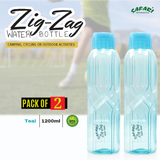 Safari ZIG ZAG Water Bottle Bottle Big Mouth Screw Cap Top Bottle for Outdoor Traveling Partner BPA FREE Safari Bottles