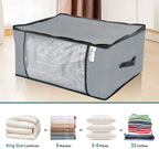 Organizer Bag Two-Way Zippers Cloth Storage Bag Water-resistant Wardrobe Space Saver HIgh Quality Non-Woven Fabric Fast Forward