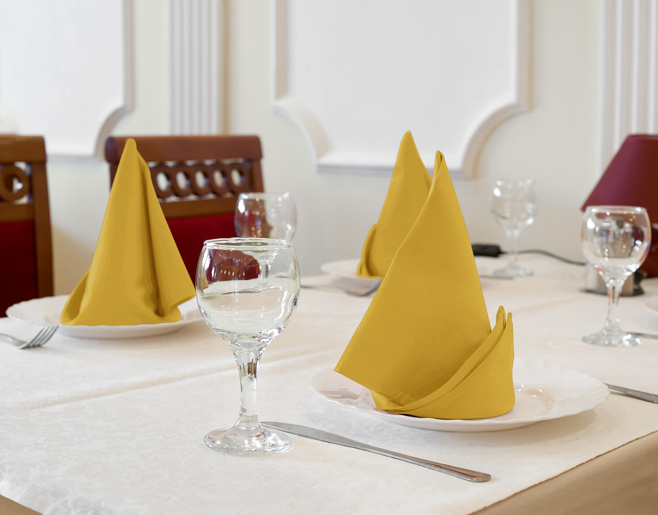 Dinner Napkins 18 by 18 Inches Cotton Blend Soft Durable Napkins Fast Forward