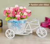 Flowers Artificial Nostalgic Bicycle Decor Plant Stand Mini Garden for Decoration Fast Forward