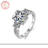 Crystal Zircon Ring Size Adjustable 925 Sterling Silver Jewelicious