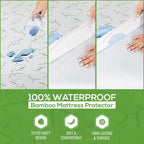 Premium Bamboo Mattress Protector Waterproof Breathable Ultra Soft & Washable Fast Forward