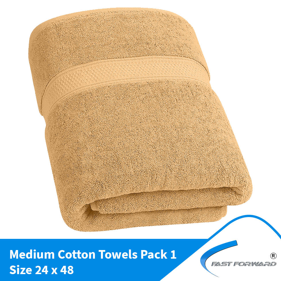 Towels Medium Cotton Bath Towel, (24 x 48 Inches) for Spa Pool and Gym Fast Forward
