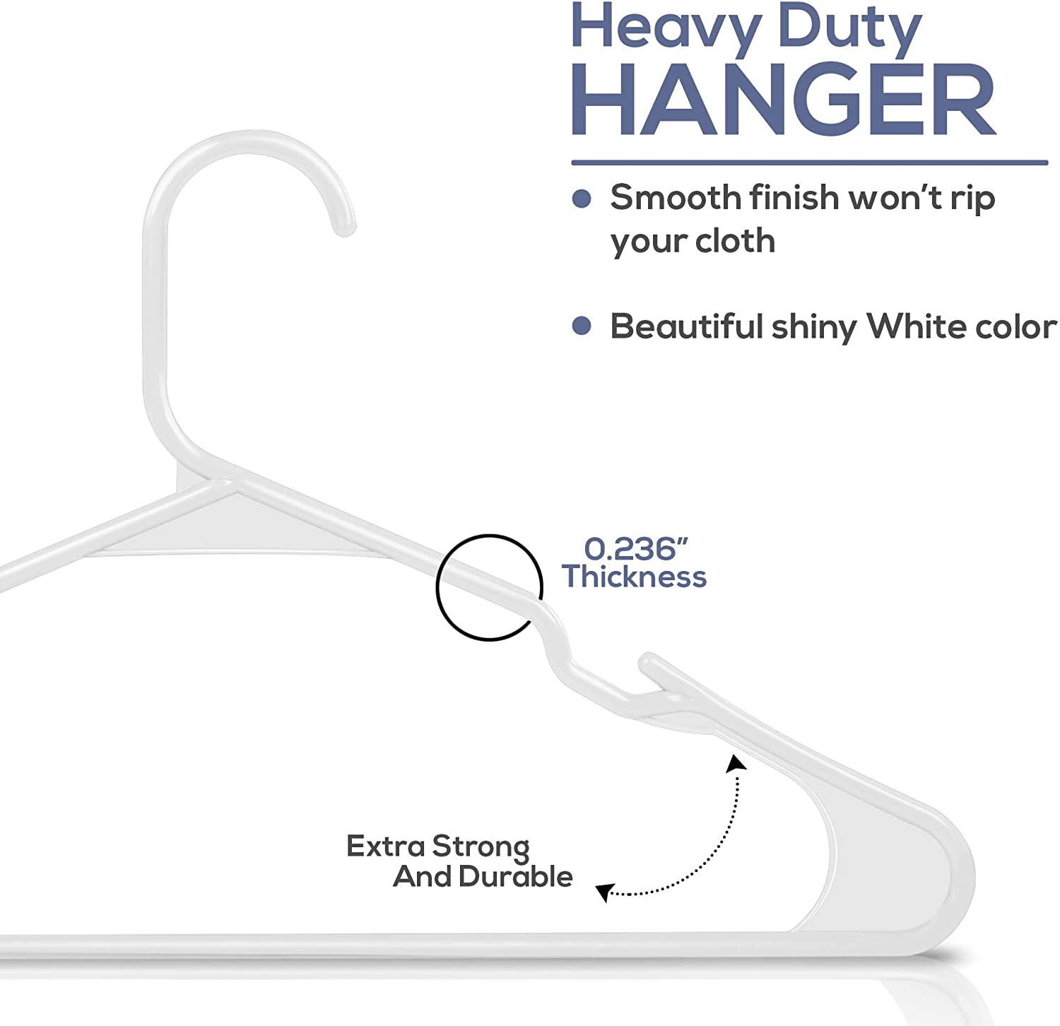 Plastic Hangers for Clothes Space Saving Notched Hangers Pack of 10 Fast Forward