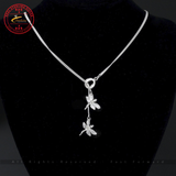 Two Dragonfly Pendant Necklace For Women Snake Chain Necklace 925 Sterling Silver Jewelicious