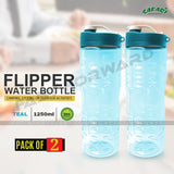 Safari Flipper Water Bottle & Big Mouth Flip Top Bottle for Outdoor & Traveling Partner BPA FREE Safari Bottles