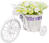 Flowers Artificial Nostalgic Bicycle Decor Plant Stand Mini Garden for Decoration Fast Forward