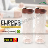 Safari Flipper Water Bottle & Big Mouth Flip Top Bottle for Outdoor & Traveling Partner BPA FREE Safari Bottles