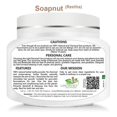 Aritha Powder/Soap nut Powder (Sapindus Laurifolia) for SIlky Hair 100mg Land Secret