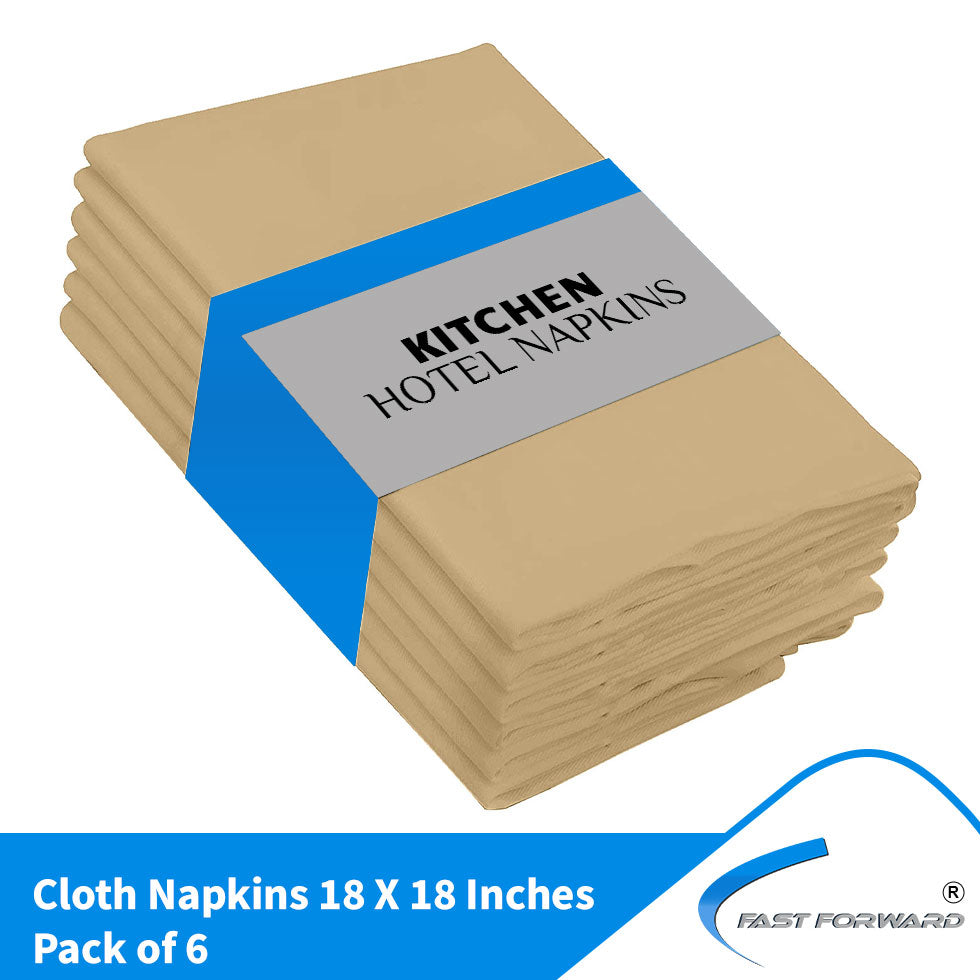 Dinner Napkins 18 by 18 Inches Cotton Blend Soft Durable Napkins Fast Forward