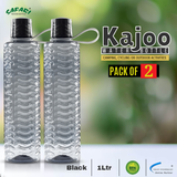 Stay Hydrated in Style with Kajoo Water Bottle Textured Design, Strong Grip, and Leak-Proof Smooth Screw Cap, BPA-Free 1 Liter Option Safari Bottles