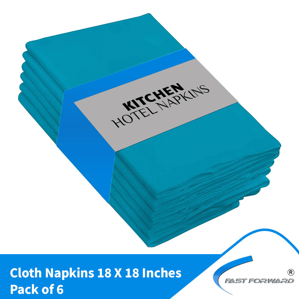 Dinner Napkins 18 by 18 Inches Cotton Blend Soft Durable Napkins Fast Forward