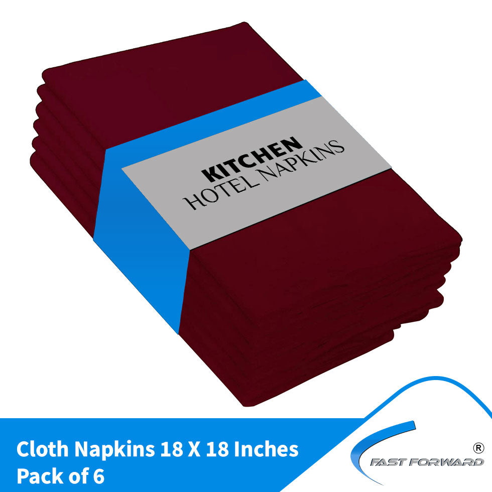 Dinner Napkins 18 by 18 Inches Cotton Blend Soft Durable Napkins Fast Forward