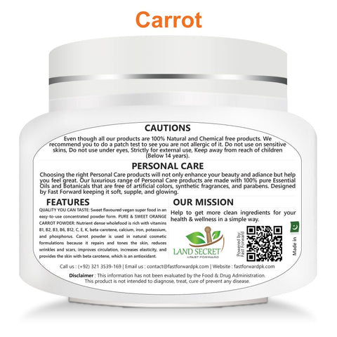 Carrot Powder - Nutrient-Rich and Versatile Ingredient for Your Smoothies, Baking, and Cooking Needs