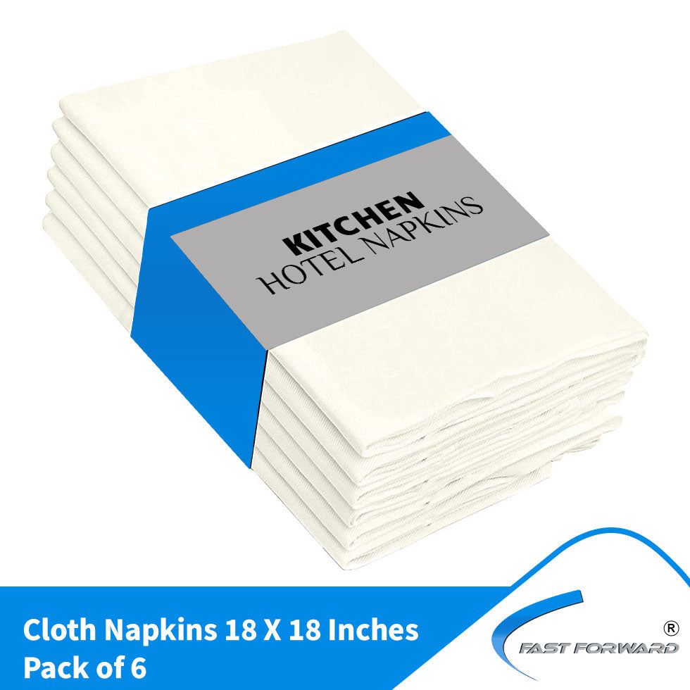 Dinner Napkins 18 by 18 Inches Cotton Blend Soft Durable Napkins Fast Forward