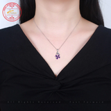 Jewelicious 925 Sterling Silver Purple Amethyst Pendant for Women