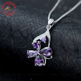 Jewelicious 925 Sterling Silver Purple Amethyst Pendant for Women