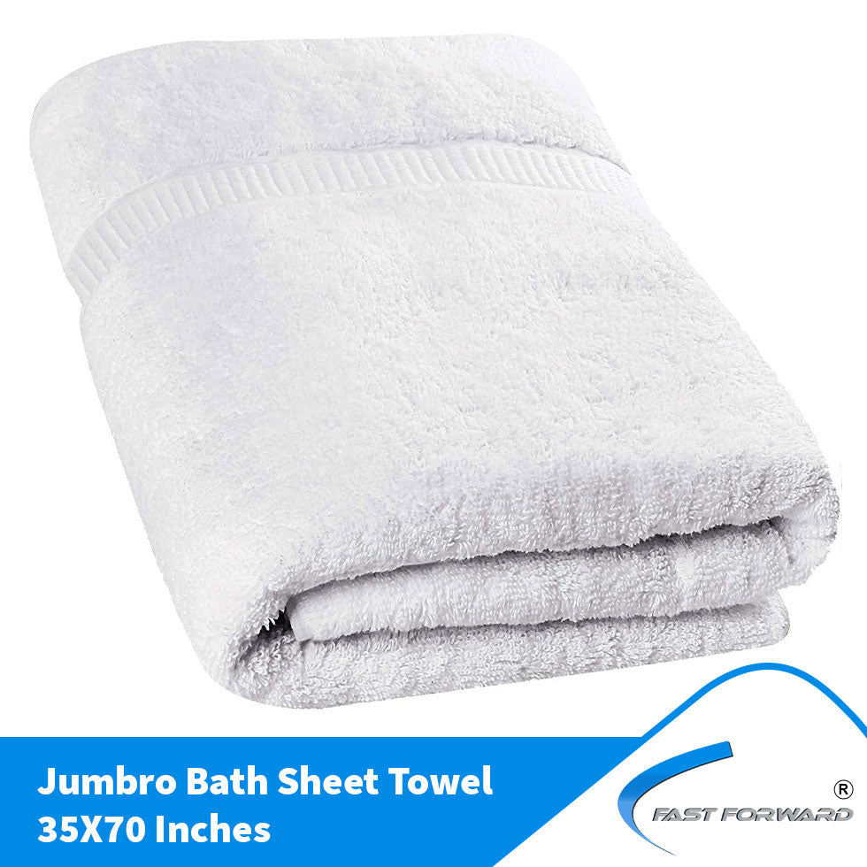 Towels Luxurious Jumbo Bath Sheet 35 x 70 Inches 100% Ring Spun Cotton Extra Large Bath Sheet Fast Forward