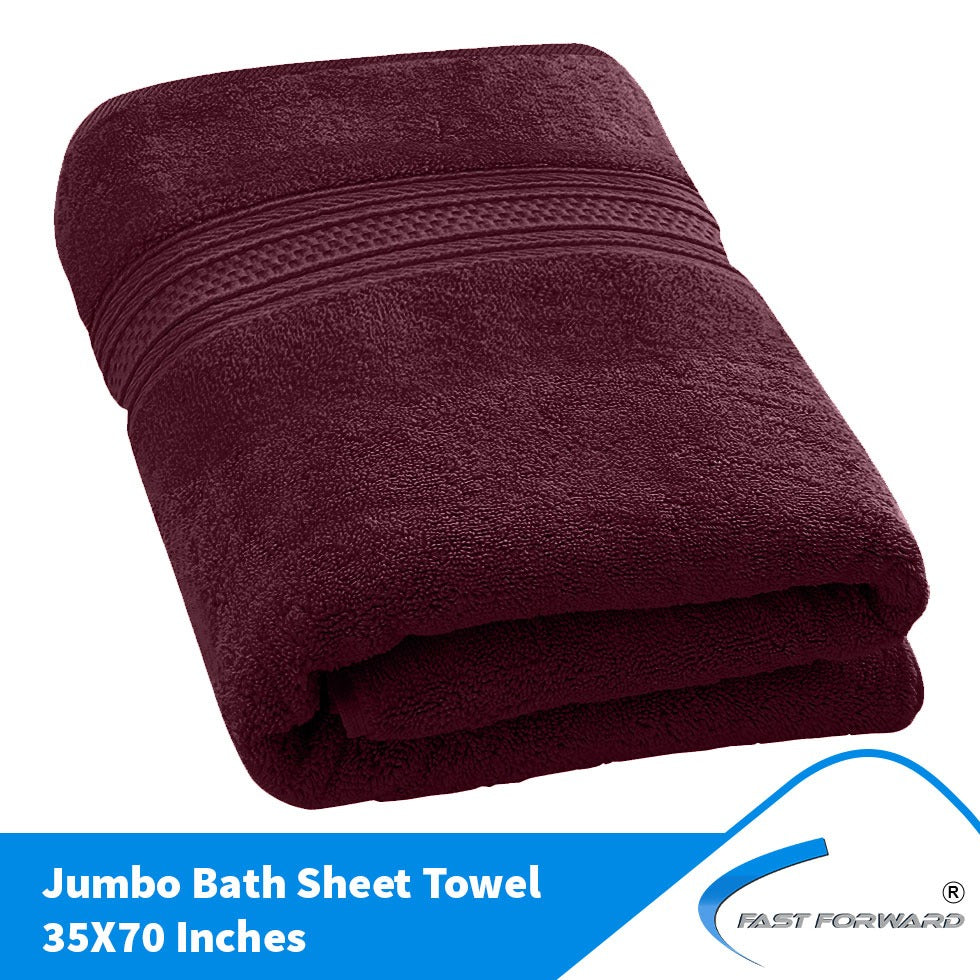 Towels Luxurious Jumbo Bath Sheet 35 x 70 Inches 100% Ring Spun Cotton Extra Large Bath Sheet Fast Forward
