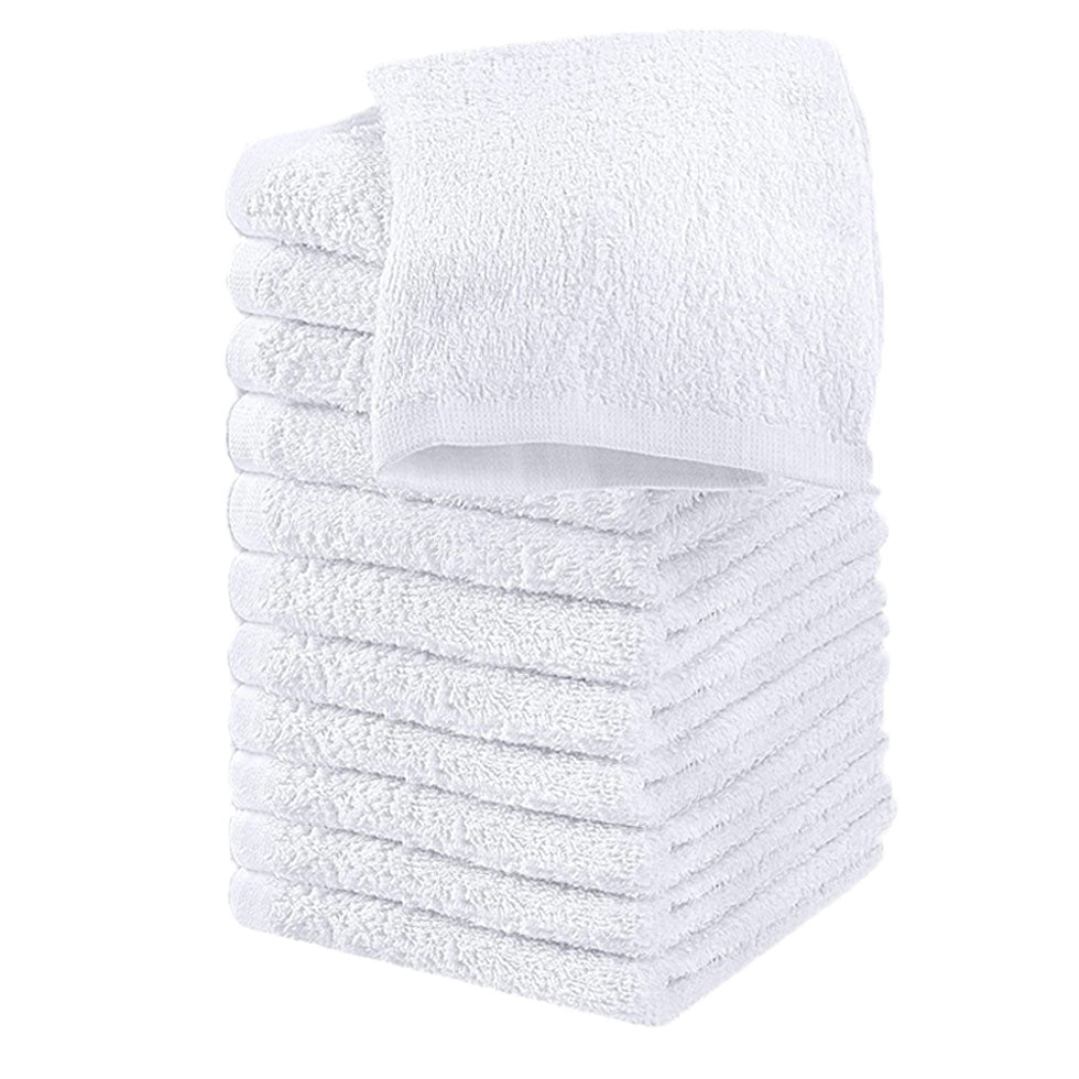 Luxury Cotton Washcloth Towel Set Champagne 12x12 100% Cotton 12 Pack Fast Forward