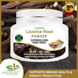 Mulethi Fine Powder  Licorice Powder 100% Pure  Natural  Chemical-Free  Rich in Glycyrrhizin  Supports Digestive Health 100g - Land Secret