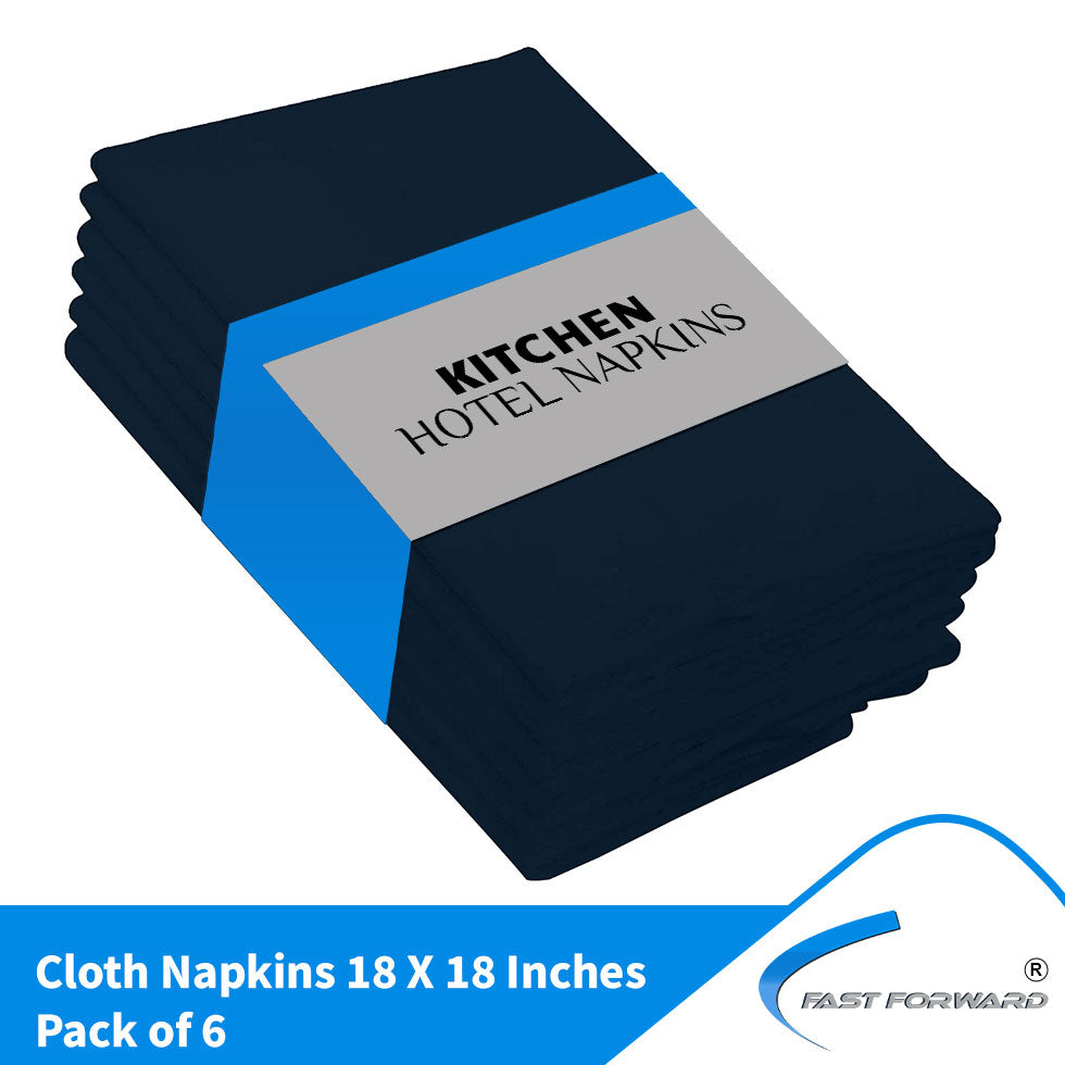Dinner Napkins 18 by 18 Inches Cotton Blend Soft Durable Napkins Fast Forward