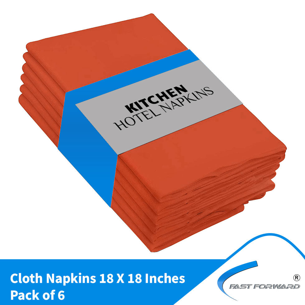 Dinner Napkins 18 by 18 Inches Cotton Blend Soft Durable Napkins Fast Forward