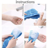 Silicone Back Scrubber for Shower, Bath Body Brush for Deep Cleaning, Dual Side Back Brush Belt Scrubbing with Handle Improve Back Acne for Men and Women - Fast Forward
