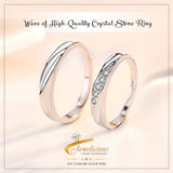 Silver plating woman New Lady fashion opening wave of high-quality crystal stone jewelry vintage ring