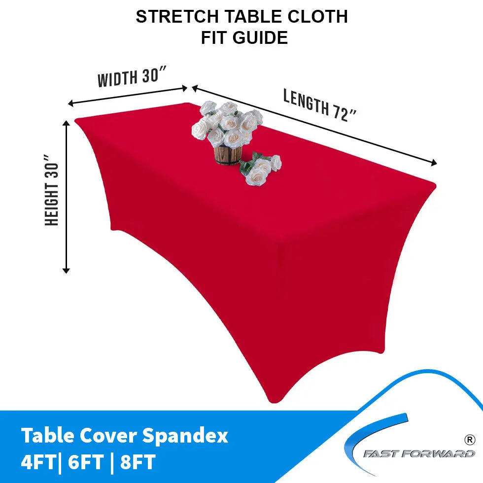 Table Cover Stretchable Tight Fit Spandex Table Cover for Event & Parties - Fast Forward