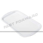 Tray Rectangle White Melamine Serving Tray with Handles 21X14.5 Inches - Fast Forward