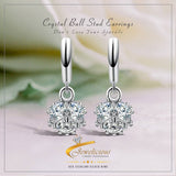 Crystal Ball AAA CZ Z Stud Earrings 925 Sterling Silver Jewelicious