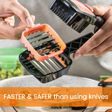 Nicer Dicer with Fresh keeping container Chops Slices Cubes Wedges Multi with Stainless Steel Blades Fast Forward