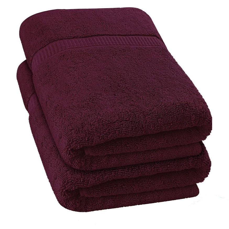 Bath Towel Premium Cotton Luxury Bath Sheet 27 X 54 inches Pack of 2 Fast Forward