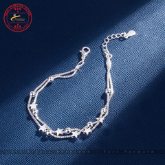 Retro Square Simple Bracelet Length 20cm 925 Sterling Silver Jewelicious